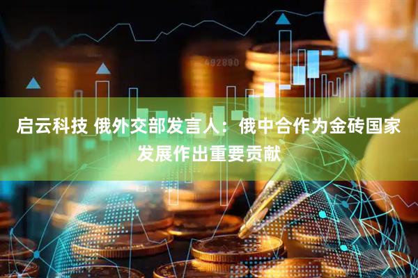 启云科技 俄外交部发言人：俄中合作为金砖国家发展作出重要贡献